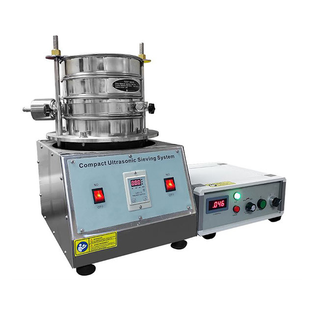 Compact Vibration and Ultrasonic Sieving System with Three Sieves