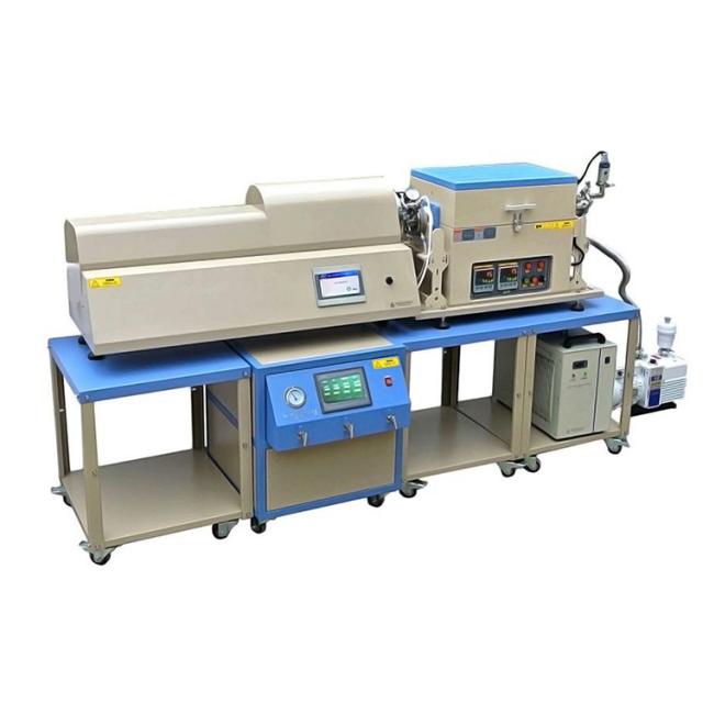 Dual Zone Split Tube Furnace with Sample Feeding System upto 4 Crucibles For HPCVD